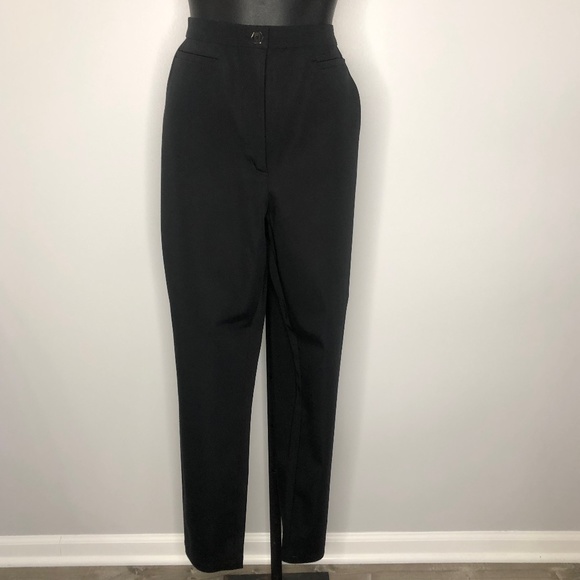 Vintage Lagerfeld Black 85% Silk Trousers 1995 Size 44 France